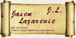 Jasen Lazarević vizit kartica